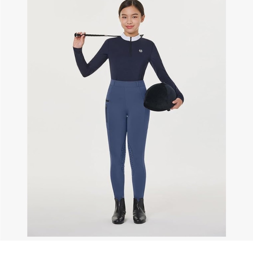 Kids Navy Horseback Riding Pants